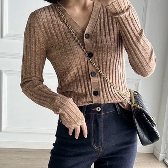 🍁ICICLE Cotton open knit light button up cardigan - Picture 15 of 15